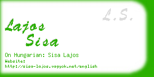 lajos sisa business card